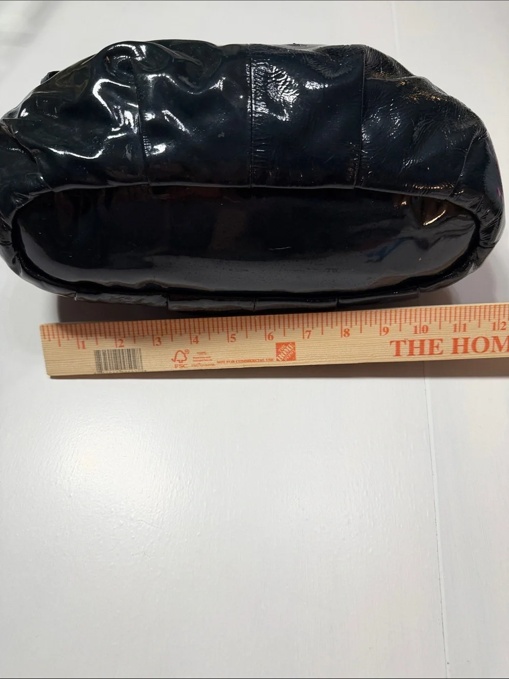 Coach Madison Black Patent Leather Sophia Satchel Bag